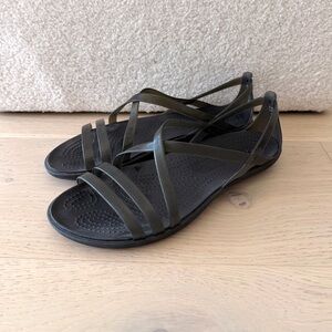 CROCS Women's Black Multi-Strap Sandals